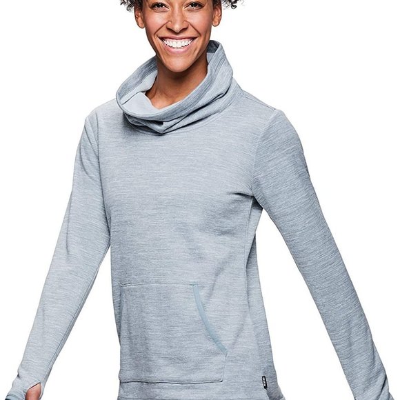 RBX "Funnel Neck" Grey Heather Pull-over Sweatshirt - Picture 2 of 10